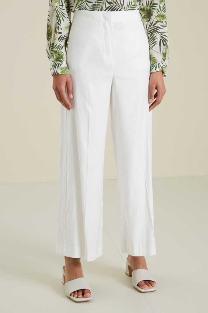 Pantaloni in faille di lino Fashion Market