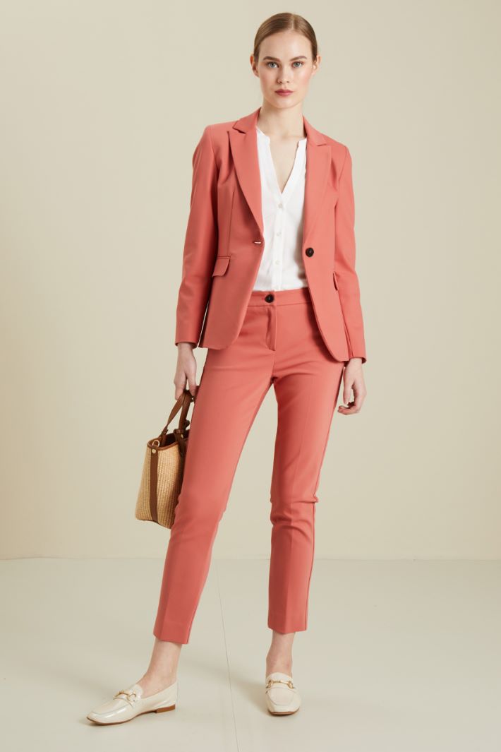 Pantaloni a sigaretta in saglia Fashion Market