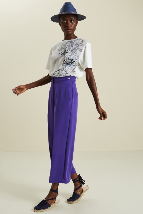 Pantaloni dritti in cady Fashion Market