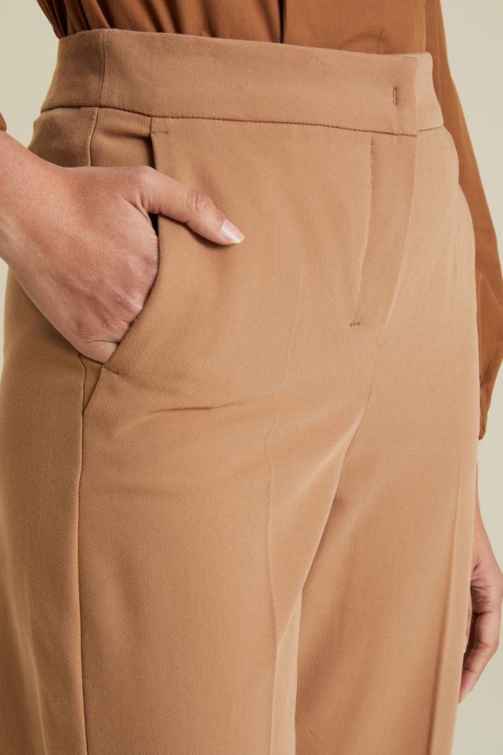 Pantaloni in cotone e viscosa Fashion Market