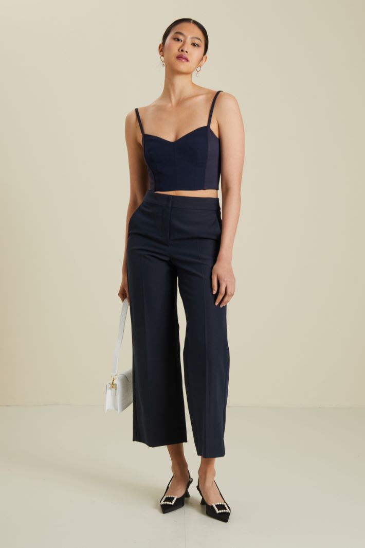 Pantaloni in cotone e viscosa Fashion Market