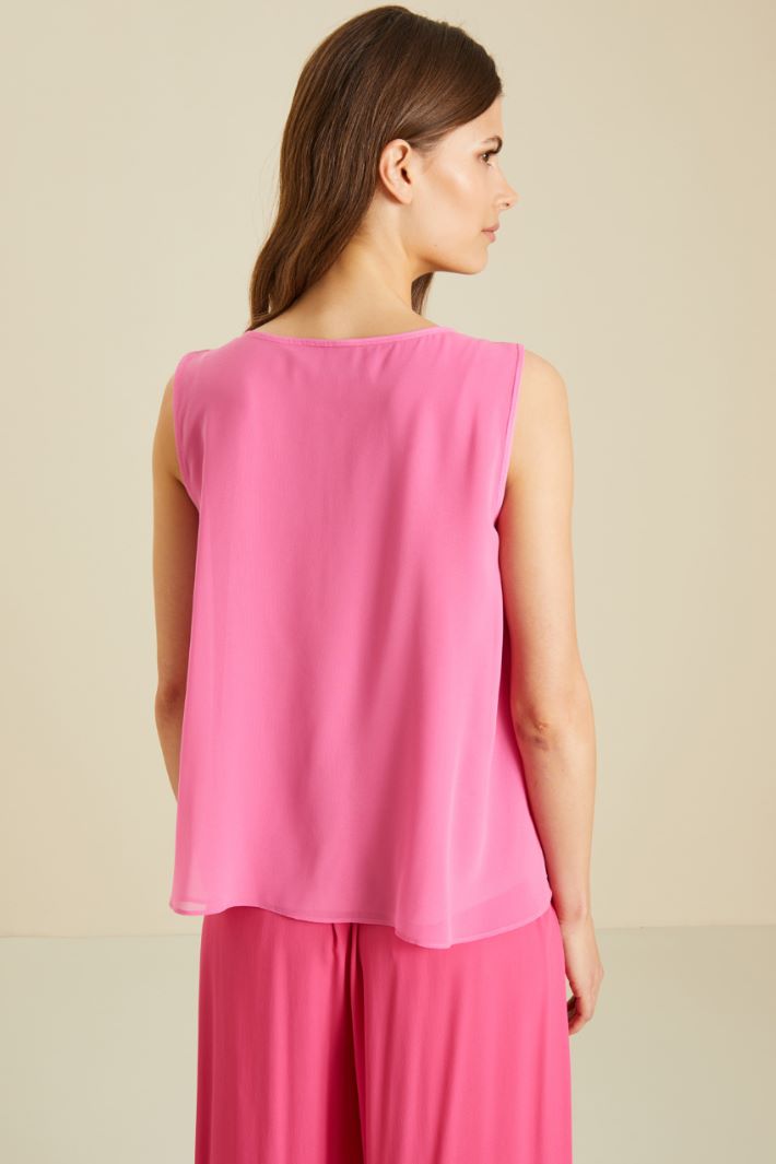 Top in crepe con volant Fashion Market