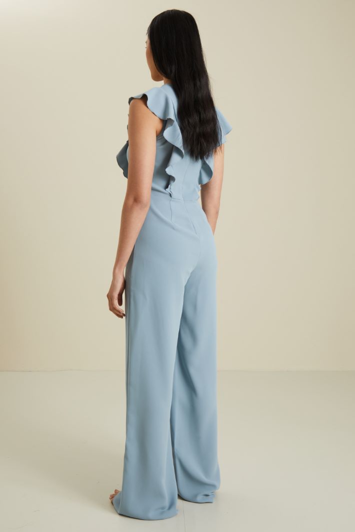 Tuta in crèpe con volant Fashion Market Tuta in crèpe con volant Fashion Market