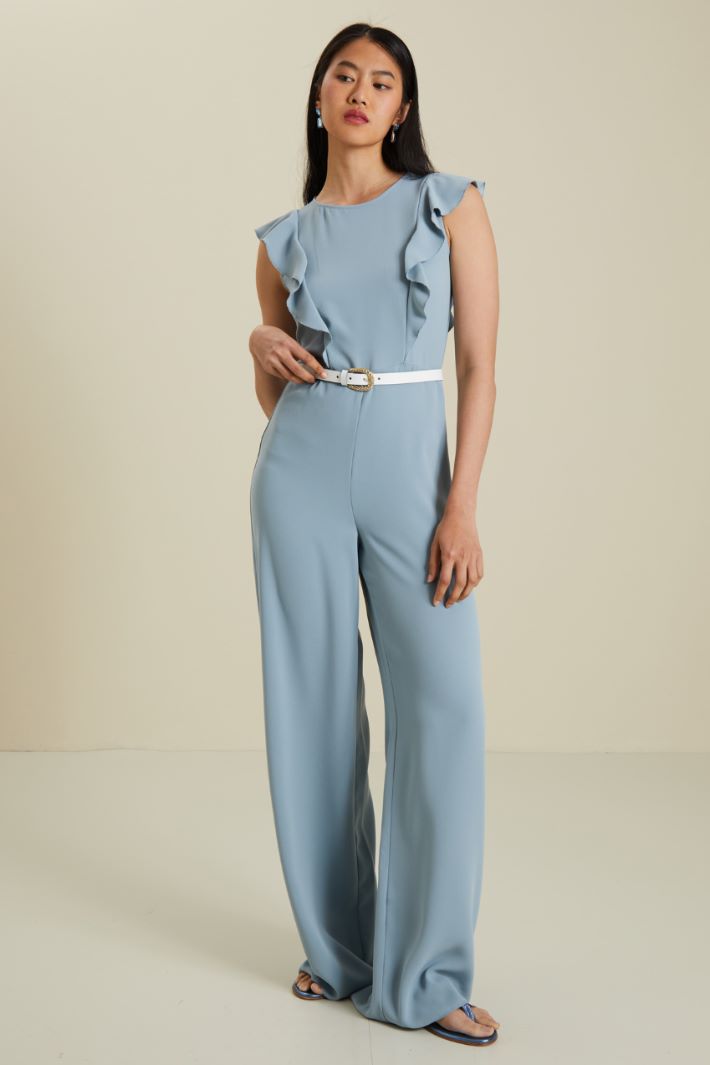 Tuta in crèpe con volant Fashion Market Tuta in crèpe con volant Fashion Market