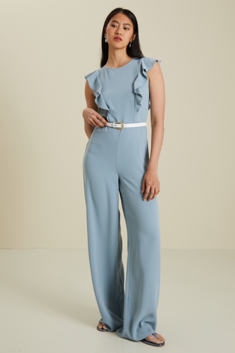 Tuta in crèpe con volant Fashion Market