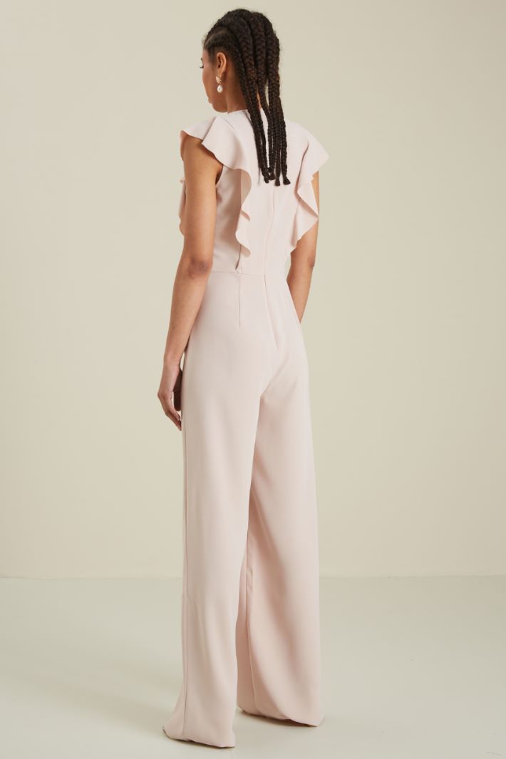 Tuta in crèpe con volant Fashion Market