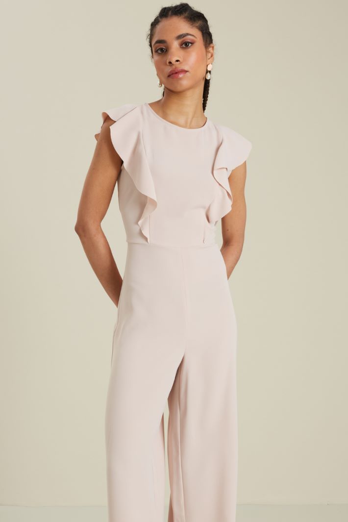 Tuta in crèpe con volant Fashion Market