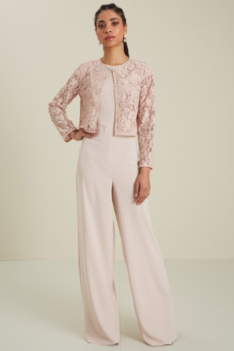 Tuta in crèpe con volant Fashion Market