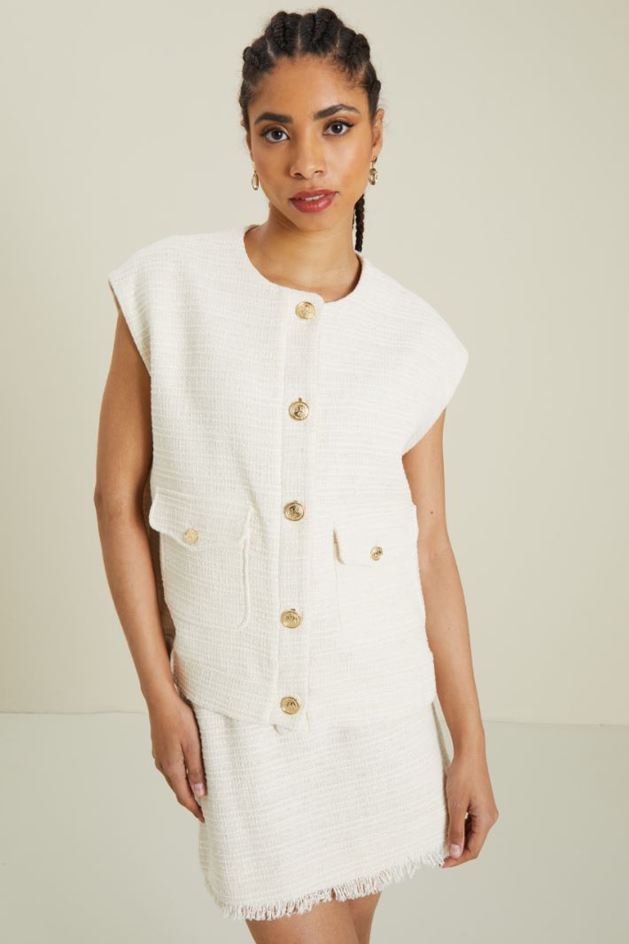 Gilet in tweed Fashion Market Gilet in tweed Fashion Market