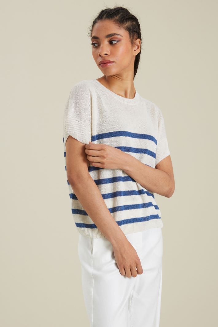 Maglia tinto filo in lino Fashion Market Maglia tinto filo in lino Fashion Market