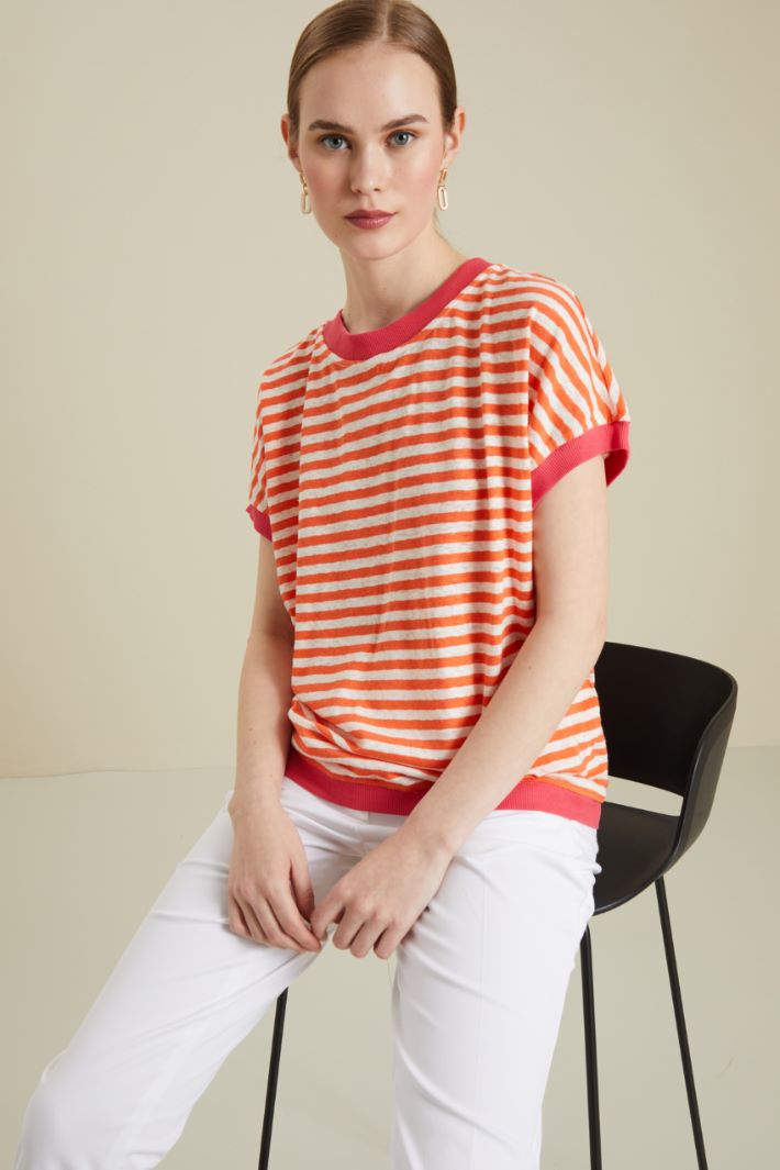 Top in maglia con nastro Fashion Market