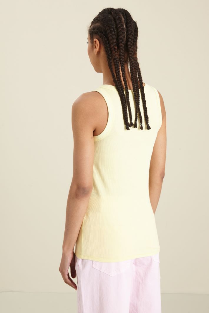 Canotta in cotone a costine Fashion Market