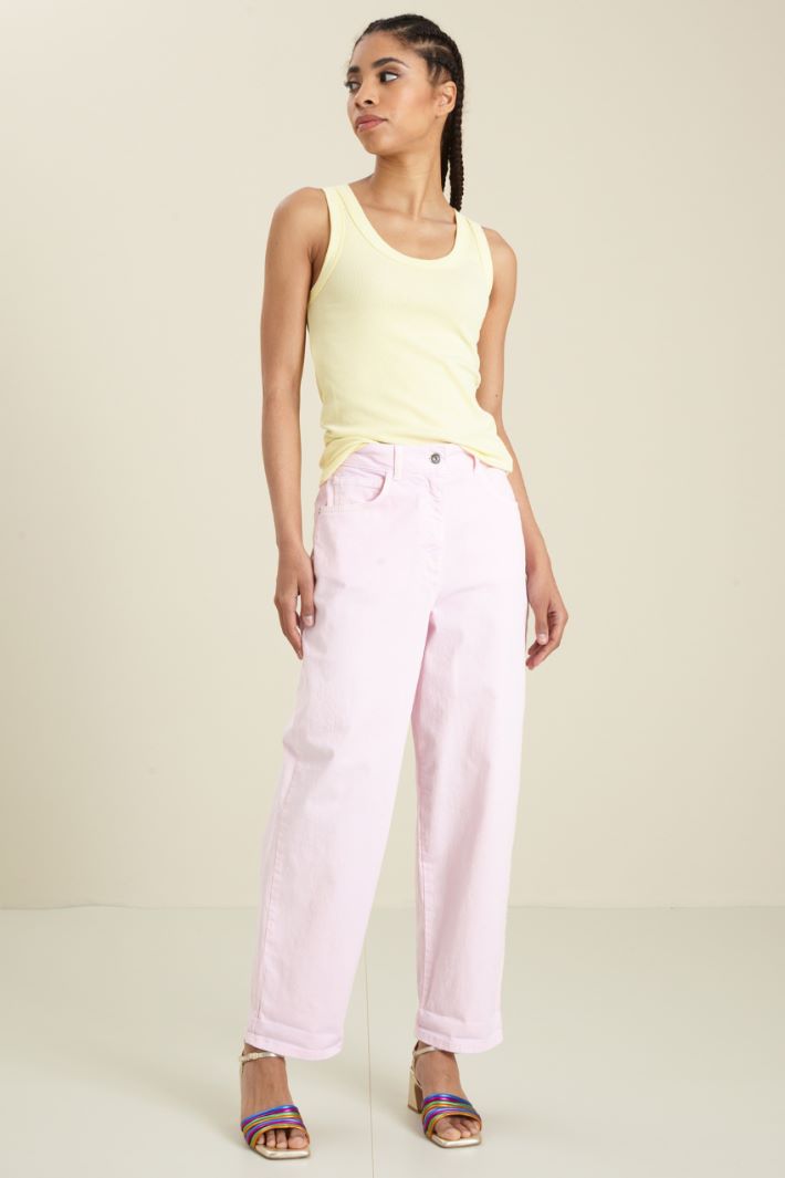 Canotta in cotone a costine Fashion Market