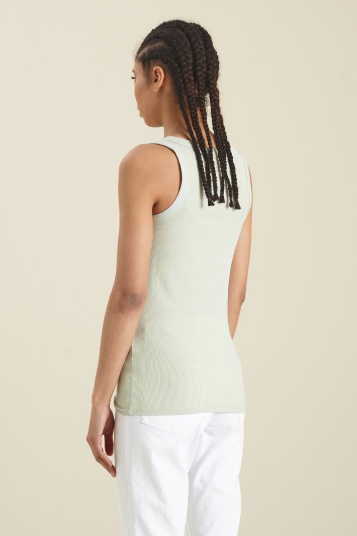 Canotta in cotone a costine Fashion Market