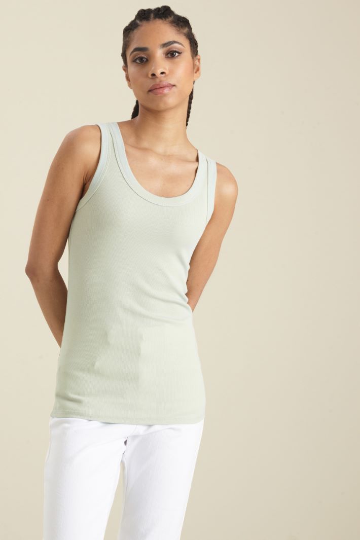 Canotta in cotone a costine Fashion Market