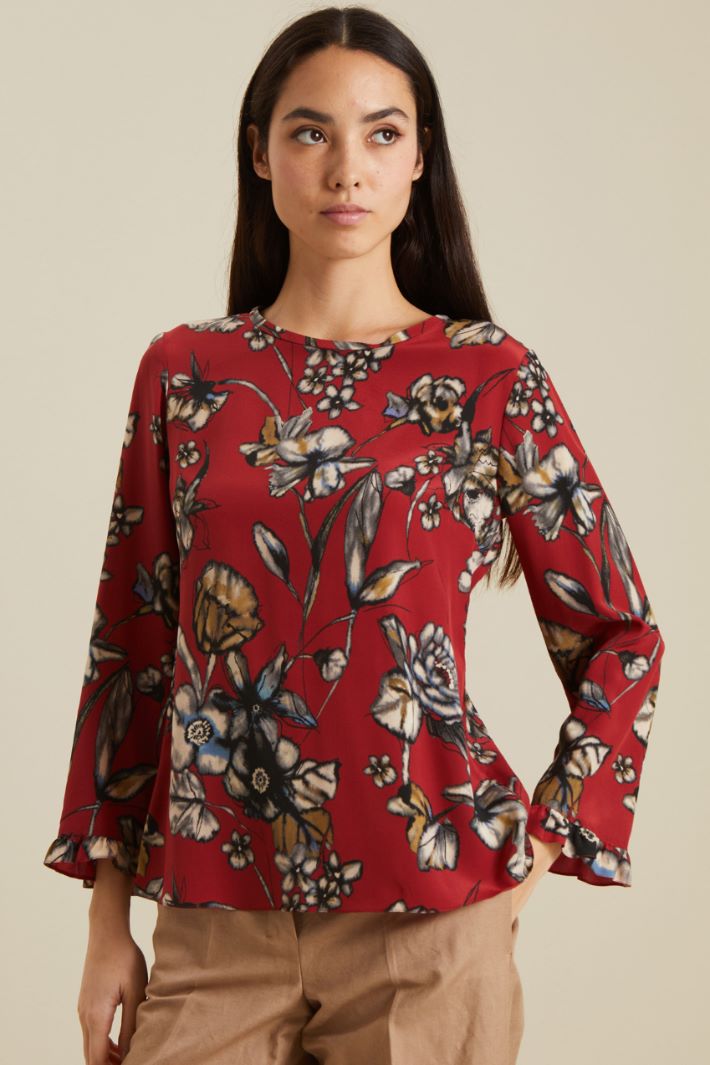 Blusa in crèpe di seta Fashion Market