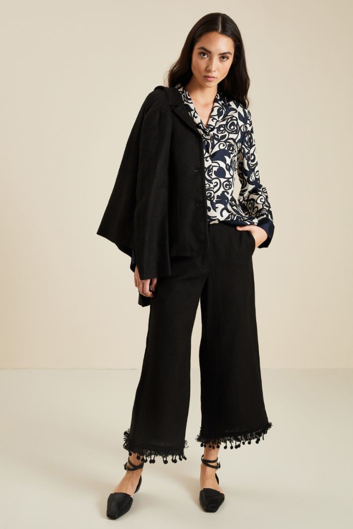 Pantaloni in lino e cotone Fashion Market