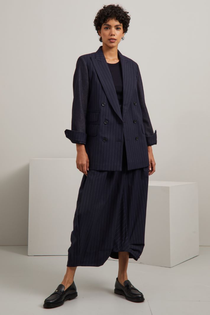 Blazer in lana e denim Fashion Market