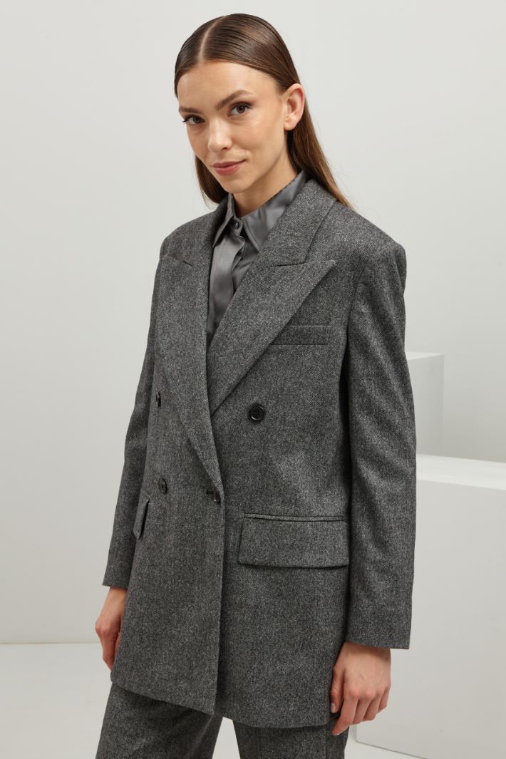 Blazer in lana e cashmere Fashion Market
