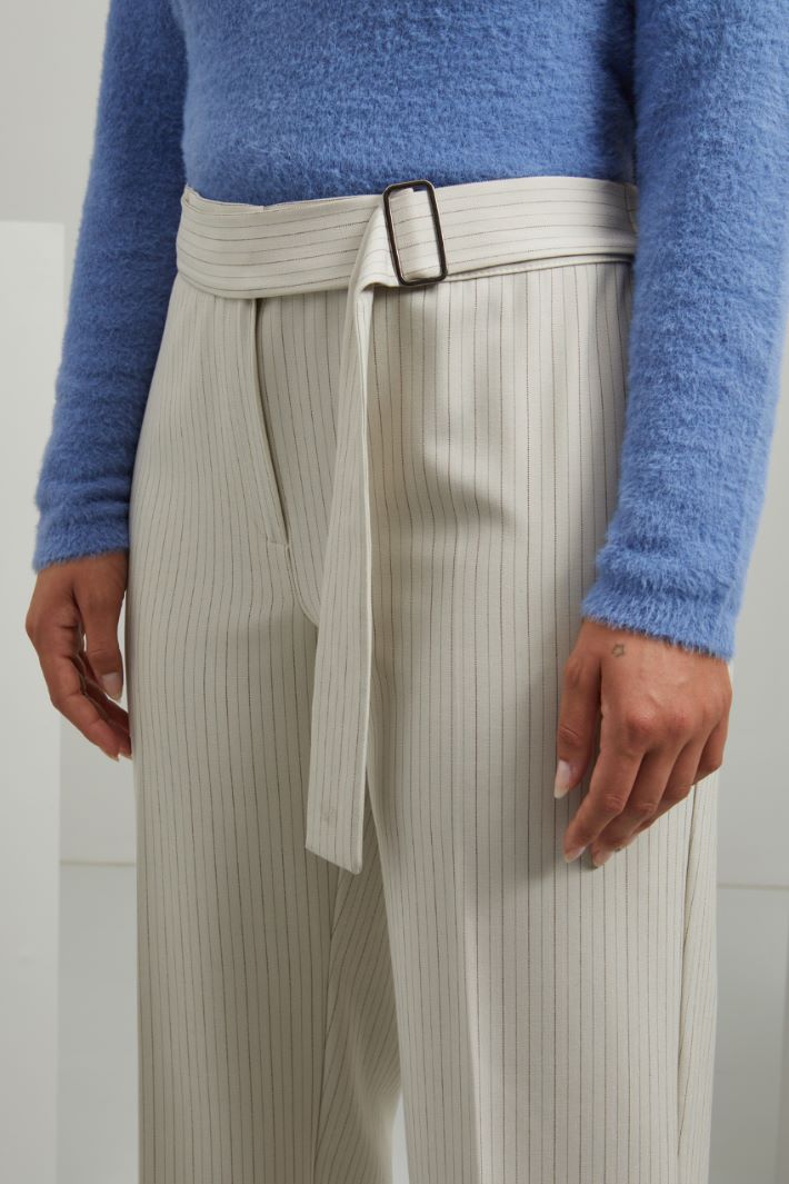 Pantaloni in viscosa gessato Fashion Market