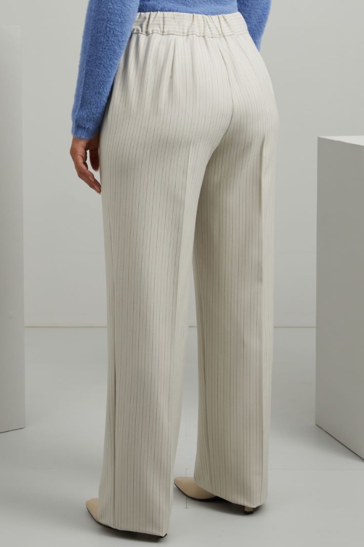 Pantaloni in viscosa gessato Fashion Market