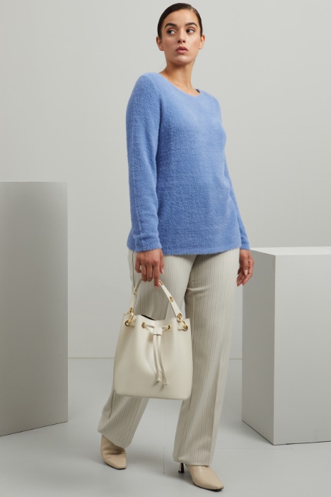 Pantaloni in viscosa gessato Fashion Market