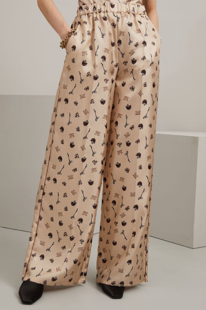 Pantalone in seta stampata Fashion Market