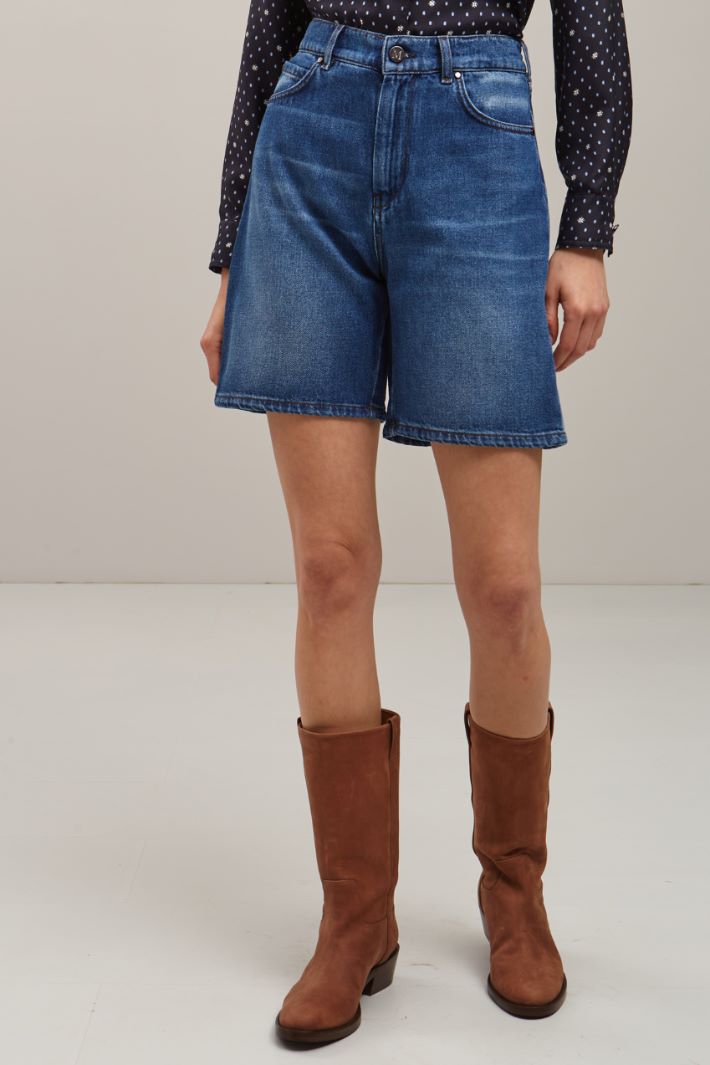 Shorts in denim di cotone Fashion Market