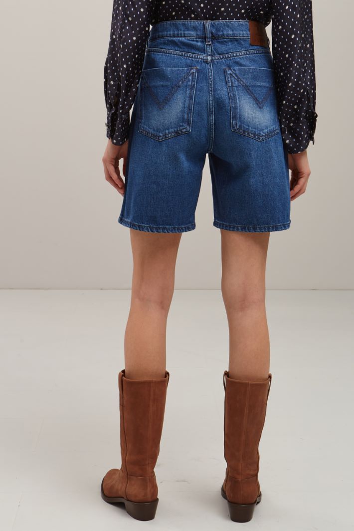 Shorts in denim di cotone Fashion Market