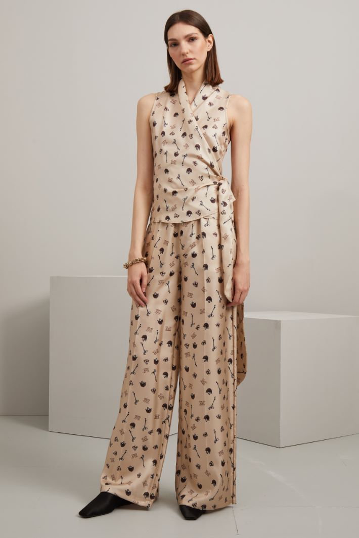 Top in seta stampata Fashion Market