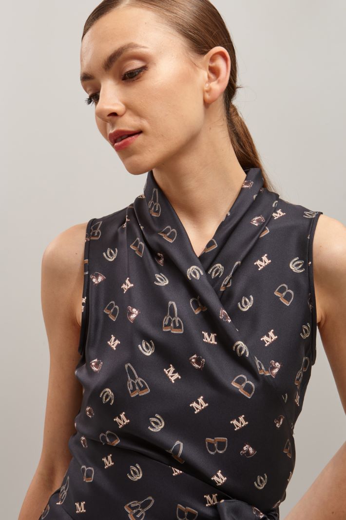 Top in seta stampata Fashion Market