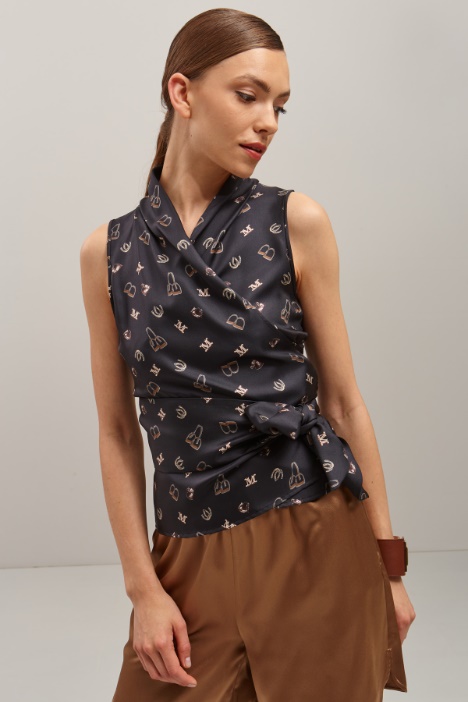 Top in seta stampata Fashion Market