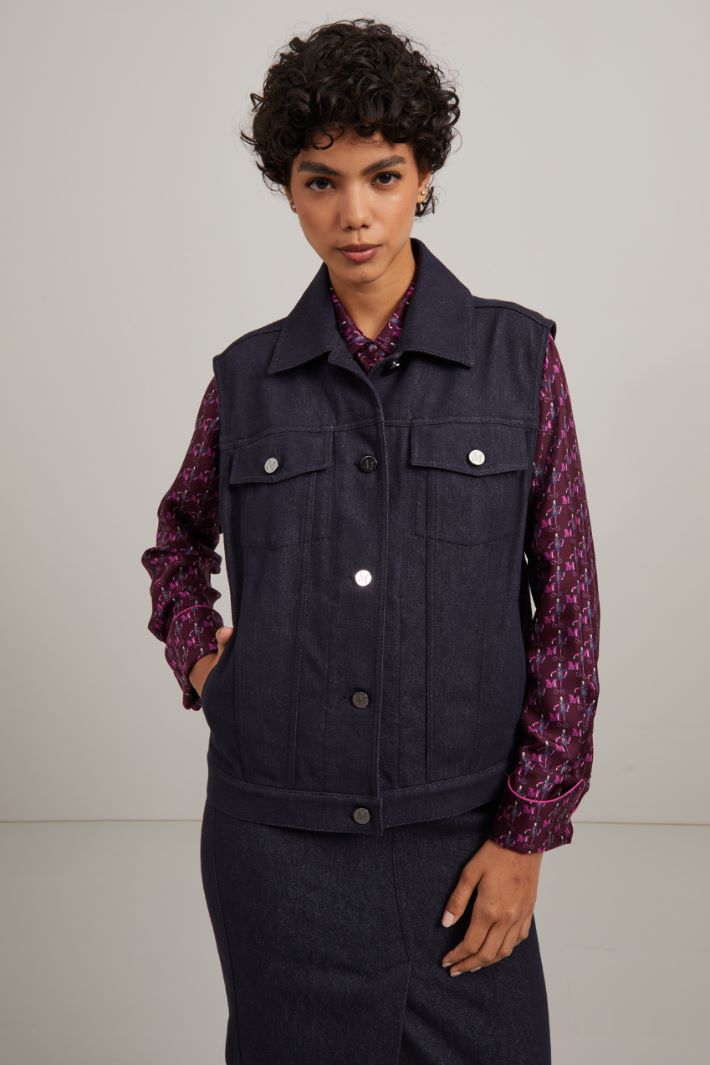 Gilet in denim Fashion Market Gilet in denim Fashion Market