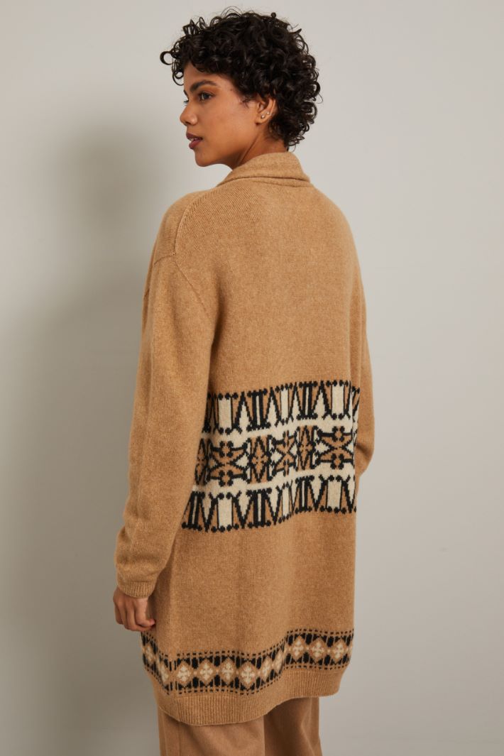 Cardigan in lana e cammello Fashion Market