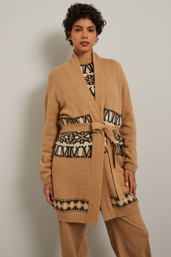 Cardigan in lana e cammello Fashion Market