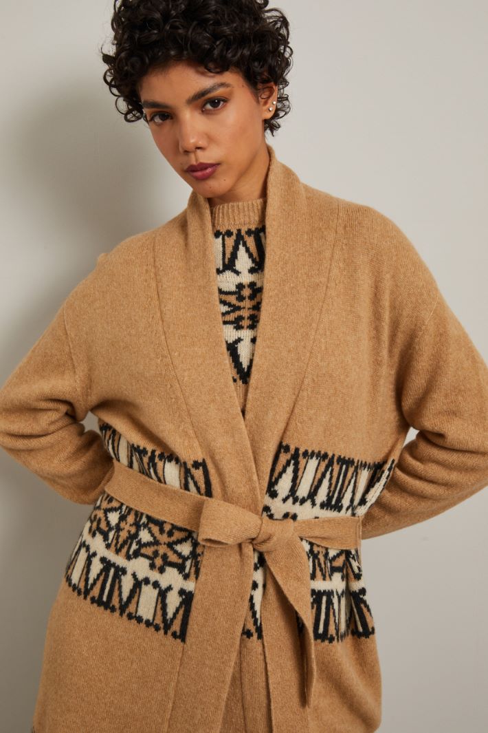 Cardigan in lana e cammello Fashion Market