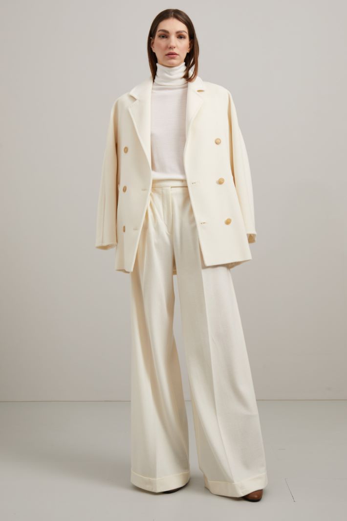 Pantalone a palazzo in lana Fashion Market