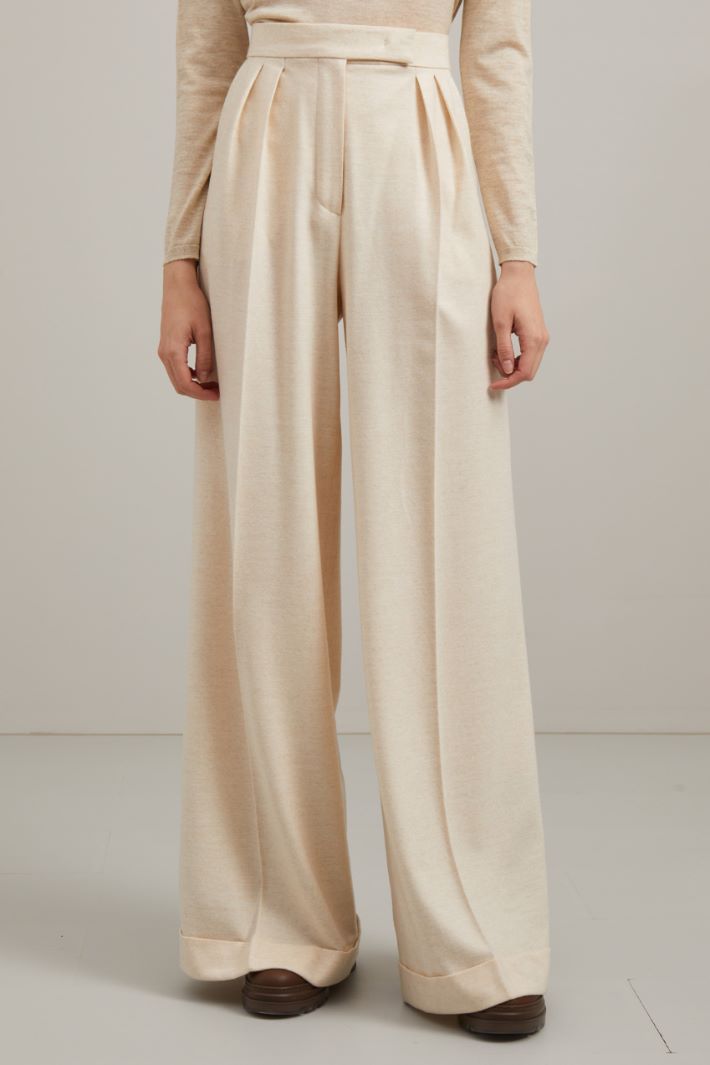 Pantalone a palazzo in lana Fashion Market