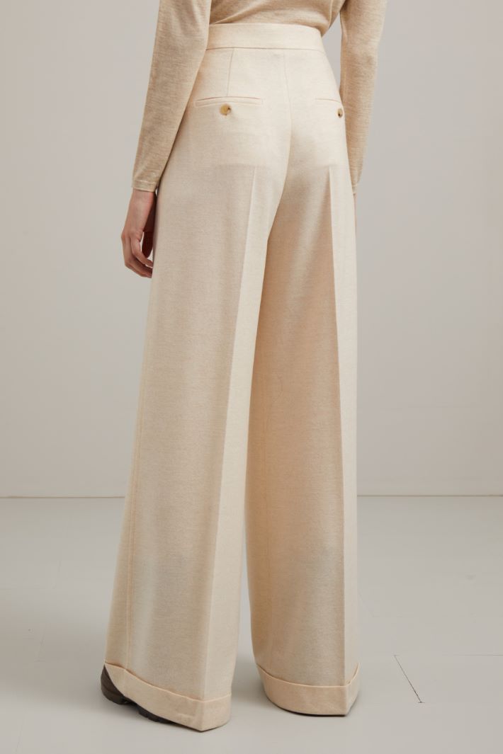 Pantalone a palazzo in lana Fashion Market