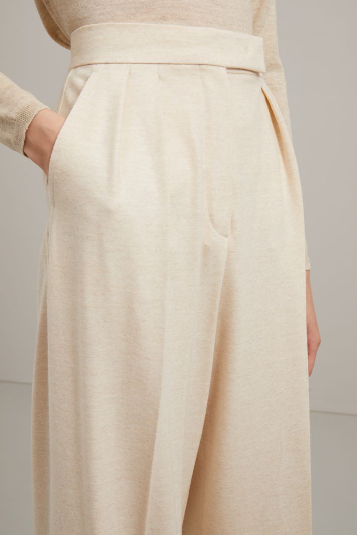 Pantalone a palazzo in lana Fashion Market
