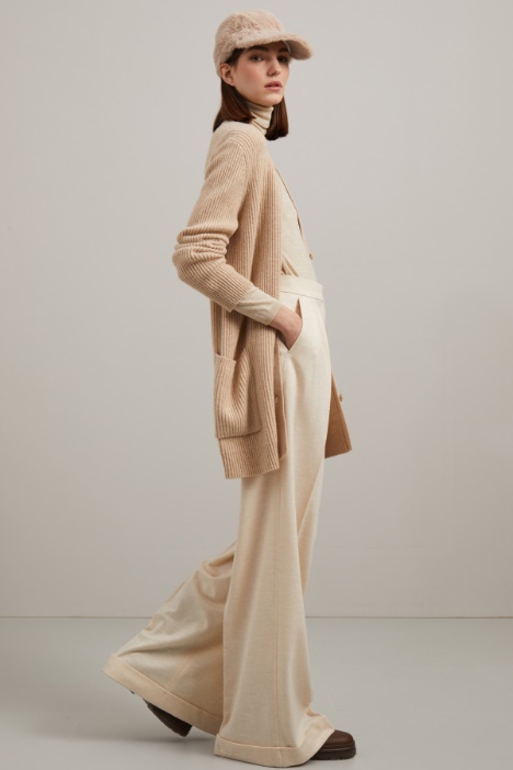 Pantalone a palazzo in lana Fashion Market