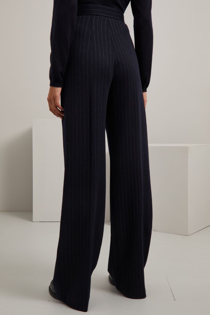 Pantaloni in lana e viscosa Fashion Market