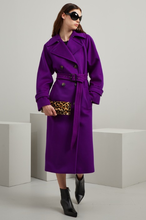 Cappotto stile trench in drap Fashion Market