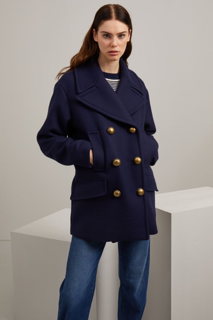 Cappotto doppiopetto in lana Fashion Market