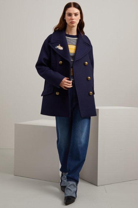 Cappotto doppiopetto in lana Fashion Market