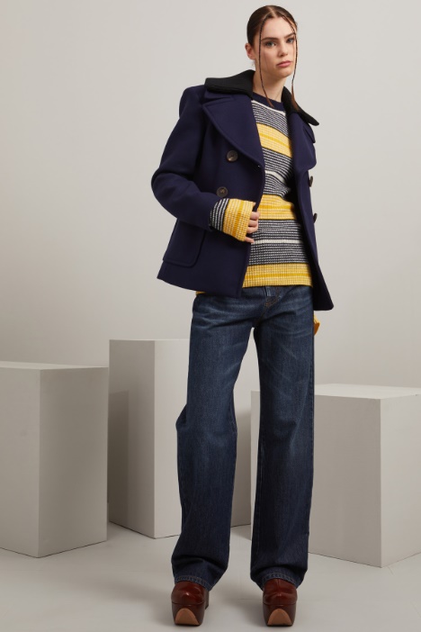 Caban con collo in maglia Fashion Market