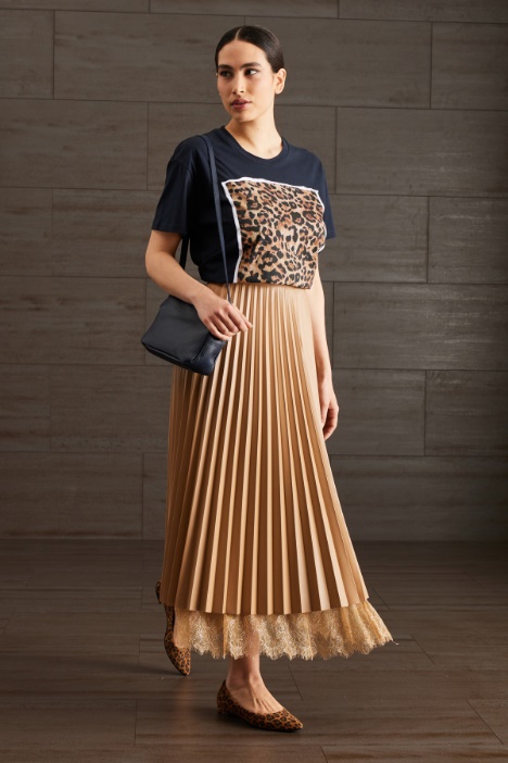 Gonna plissé con pizzo Fashion Market
