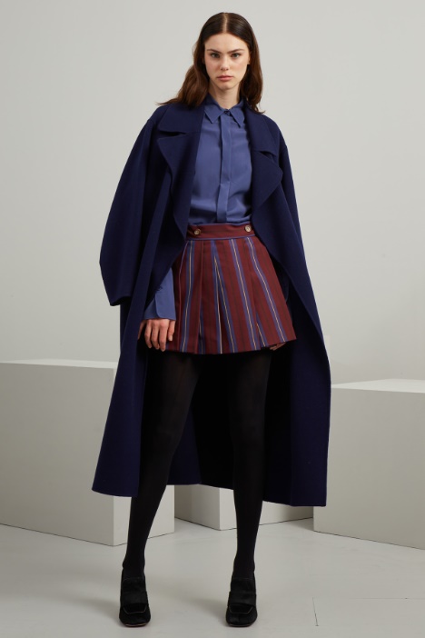 Gonna a pieghe in gabardina Fashion Market