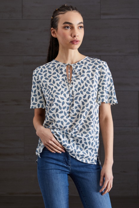 Blusa in crépe de chine Fashion Market