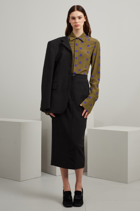 Camicia in pura seta stampata Fashion Market